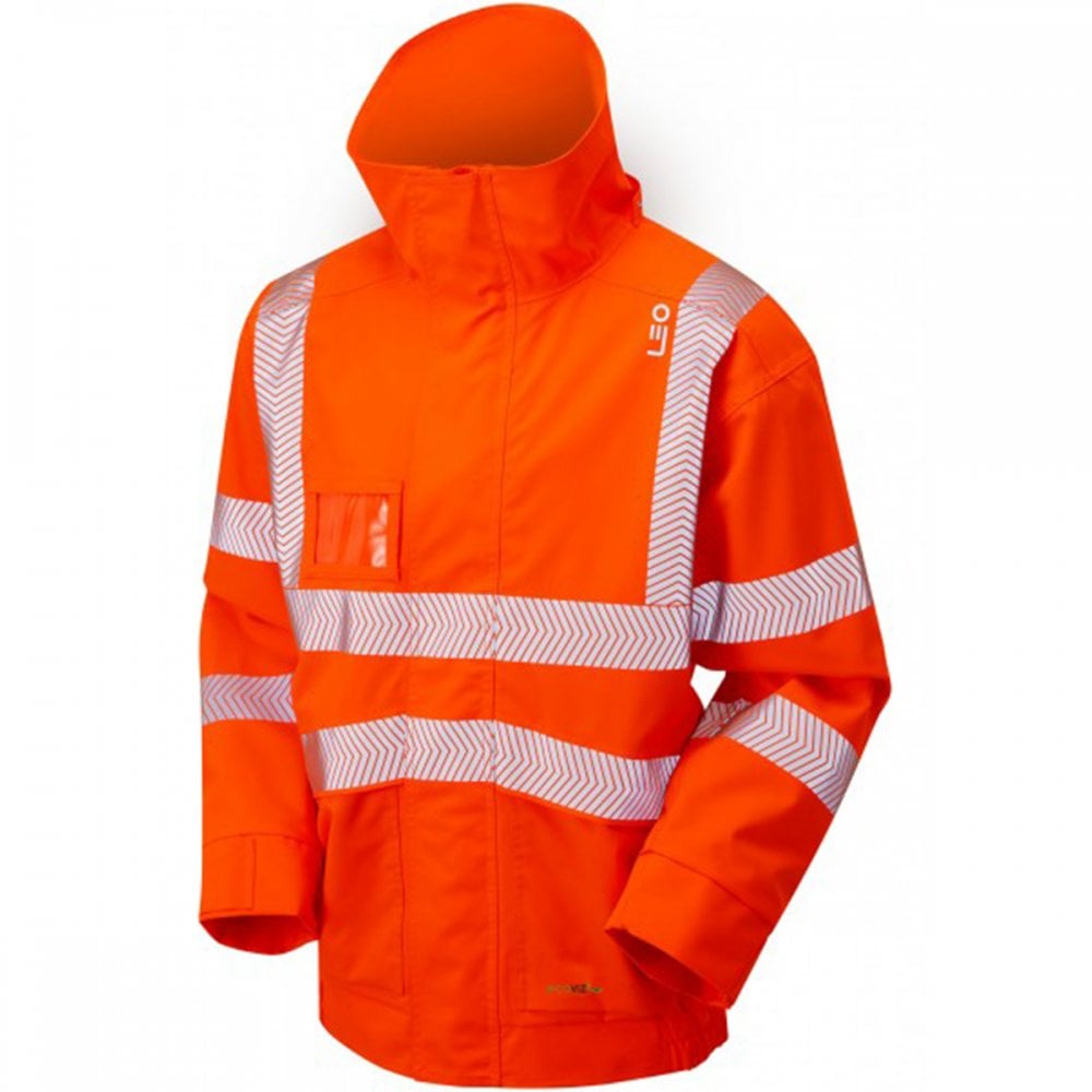 Leo Workwear J05 Dartmoor Iso 20471 Class 3 Ecoviz 10k Breathable Bomber Jacket Hi Visibility 